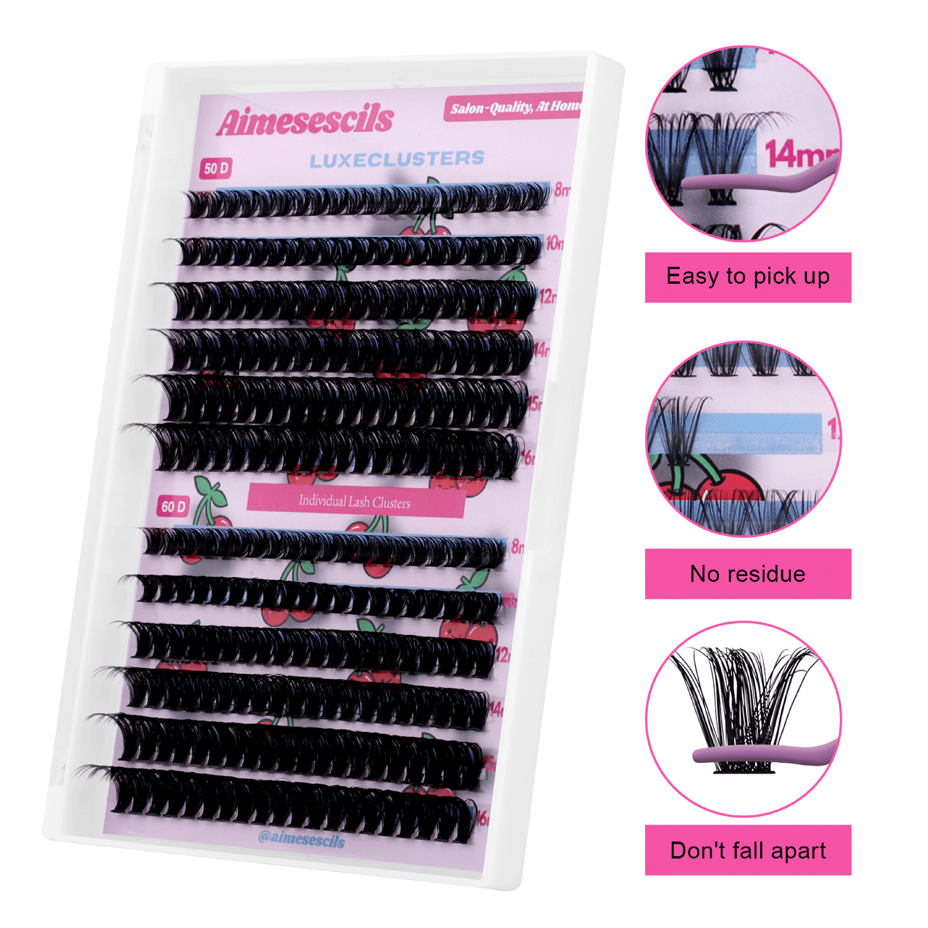 50D & 60D Lash Clusters - Mix